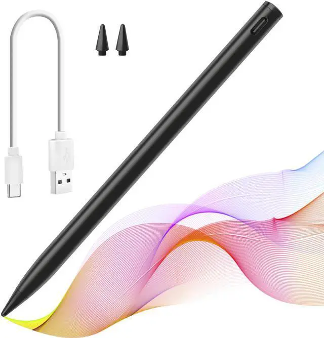 Main image of Stylus Pen Compatible for iPad (2018 and Later) ,Palm Rejection, Compatible with iPad Pro 11&12.9 Inch,iPad Air (3rd/4th/5th),iPad Mini(5/6th),iPad(6/7/8/9th),Tilting Detection (Black)