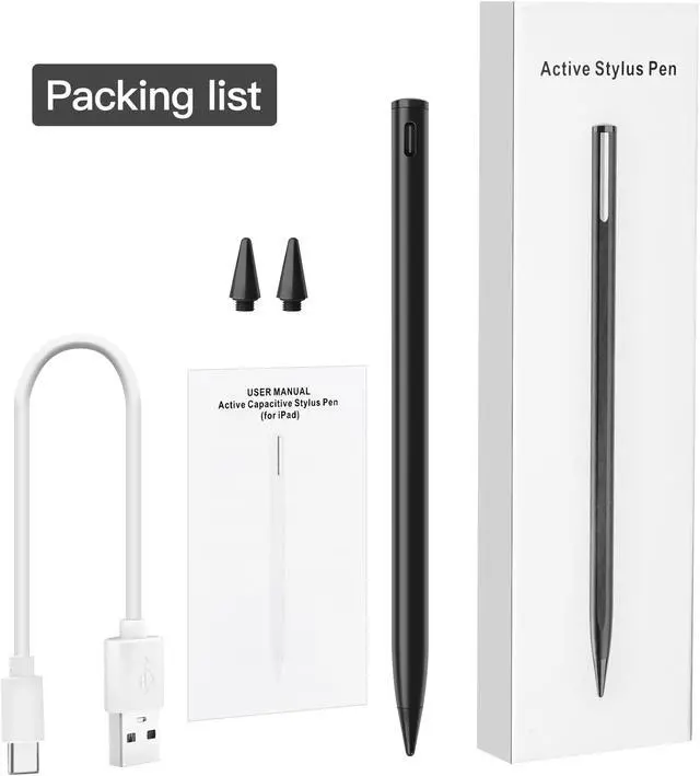 Alt view image 7 of 7 - Stylus Pen Compatible for iPad (2018 and Later) ,Palm Rejection, Compatible with iPad Pro 11&12.9 Inch,iPad Air (3rd/4th/5th),iPad Mini(5/6th),iPad(6/7/8/9th),Tilting Detection (Black)