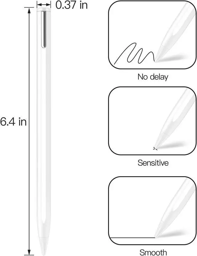 Alt view image 4 of 7 - Stylus Pen Compatible for iPad (2018 and Later) ,Palm Rejection, Compatible with iPad Pro 11&12.9 Inch,iPad Air (3rd/4th/5th),iPad Mini(5/6th),iPad(6/7/8/9th),Tilting Detection (White)
