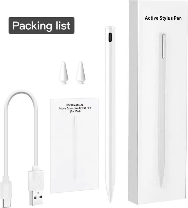 Alt view image 7 of 7 - Stylus Pen Compatible for iPad (2018 and Later) ,Palm Rejection, Compatible with iPad Pro 11&12.9 Inch,iPad Air (3rd/4th/5th),iPad Mini(5/6th),iPad(6/7/8/9th),Tilting Detection (White)