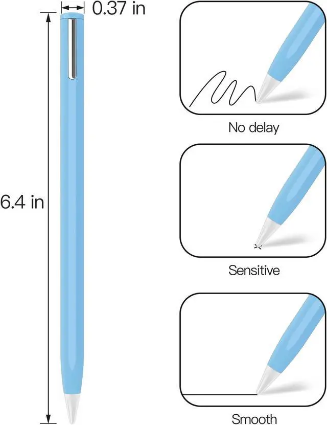Alt view image 3 of 7 - Stylus Pen Compatible for iPad (2018 and Later) ,Palm Rejection, Compatible with iPad Pro 11&12.9 Inch,iPad Air (3rd/4th/5th),iPad Mini(5/6th),iPad(6/7/8/9th),Tilting Detection (Blue)