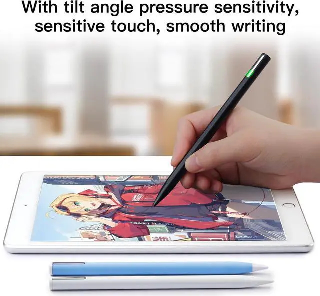 Alt view image 6 of 7 - Stylus Pen Compatible for iPad (2018 and Later) ,Palm Rejection, Compatible with iPad Pro 11&12.9 Inch,iPad Air (3rd/4th/5th),iPad Mini(5/6th),iPad(6/7/8/9th),Tilting Detection (Blue)