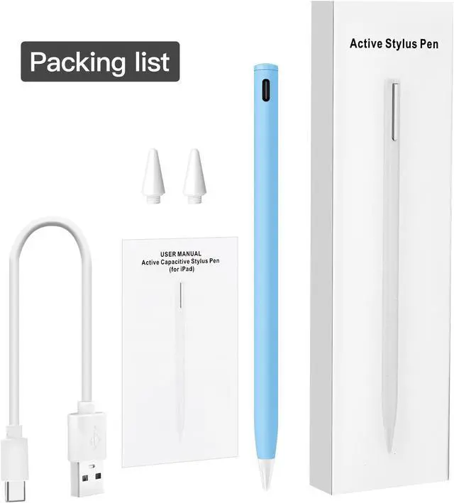 Alt view image 7 of 7 - Stylus Pen Compatible for iPad (2018 and Later) ,Palm Rejection, Compatible with iPad Pro 11&12.9 Inch,iPad Air (3rd/4th/5th),iPad Mini(5/6th),iPad(6/7/8/9th),Tilting Detection (Blue)