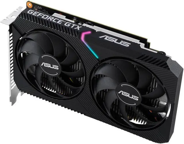 Alt view image 5 of 6 - ASUS Dual GeForce® GTX 1650 MINI OC edition 4GB GDDR6 mini graphics card is equipped with two powerful axial fans, designed for Intel® NUC 9 Extreme kit, Intel® NUC 9 Pro kit, and other small chassis!