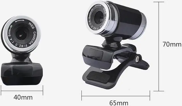 Alt view image 6 of 6 - New Web Cam with Microphone, Clip-on 360 Degree USB 12 Megapixel HD Webcam Web Camera with Microphone for Computer Laptop Desktop for YouTube Video Broadcasting(Black+Silver)
