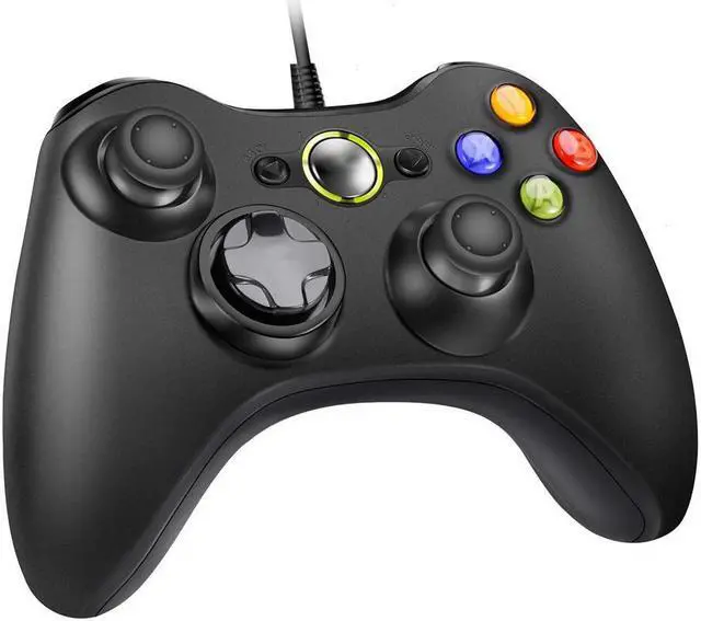 Alt view image 2 of 7 - Xbox 360 Wired Controller,  RUIWEN USB Gamepad, Joypad with Shoulders Buttons, for Microsoft Xbox360/Xbox 360 Slim/PC Windows 7 8 10 Game (Not Official Controller)