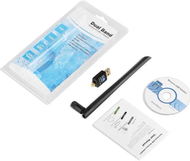 Alt view image 3 of 4 - SAKOSE Dual Band 2.4/5.8G 600Mbps Transmission Speed WiFi Adapter Mini size easy to set up Support Windows 10/7 / XP / 8.x / Mac OS X