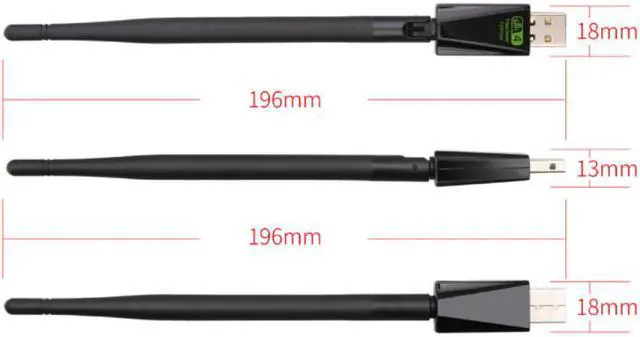 Alt view image 4 of 5 - SAKOSE RTL8192 chip 300Mbps 2.4GHz USB2.0 WiFi driver-free automatic installation WiFi adapter