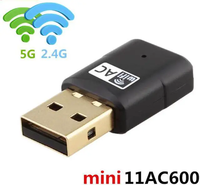 Alt view image 3 of 6 - USB dual-band USB wireless network card 600Mbps mini 2.4G/5.8G wireless wifi adapter