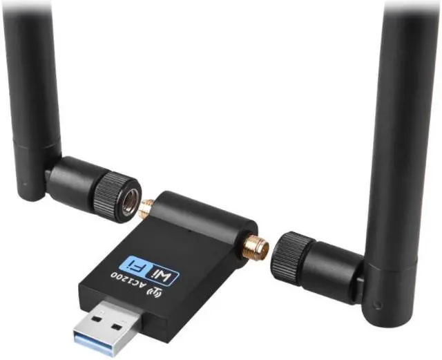 Alt view image 4 of 4 - SAKOSE 1200Mbps 5GHz USB 3.0 Wireless Adapter Remote AC1200 Dual Band WiFi Adapter Antenna