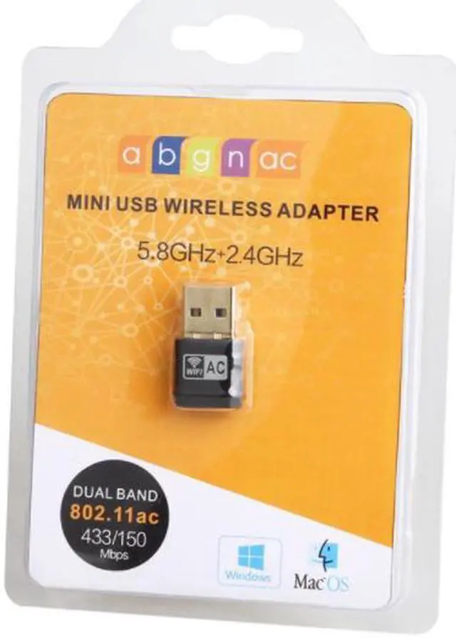 Alt view image 6 of 6 - SAKOSE AC600 Dual Band USB WiFi Adapter 150+433Mbps Wireless Dual Band 2.4G/5G 11AC Wireless Mini Adapter