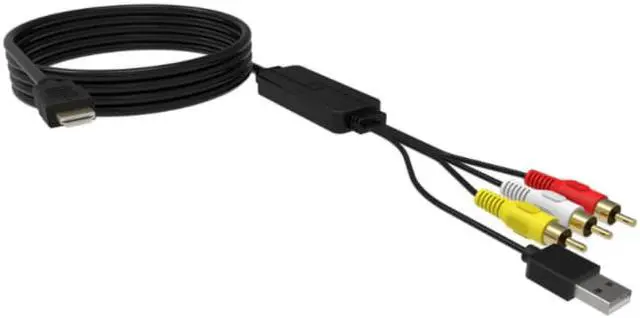 Alt view image 2 of 2 - HDMI revolution 3 RCA video audio AV adapter TVBOX/PS3 with projector HD TV cable for TV set-top box DV DVD PC laptop desktop 6ft 2m