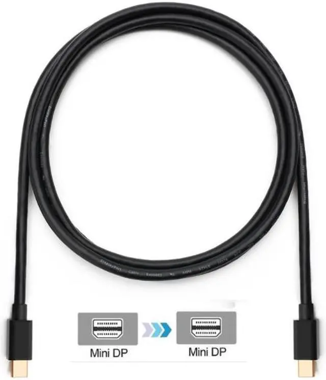 Alt view image 2 of 2 - Mini DisplayPort cable-M / M male to male 6 feet audio and video transmission computer high-definition cable