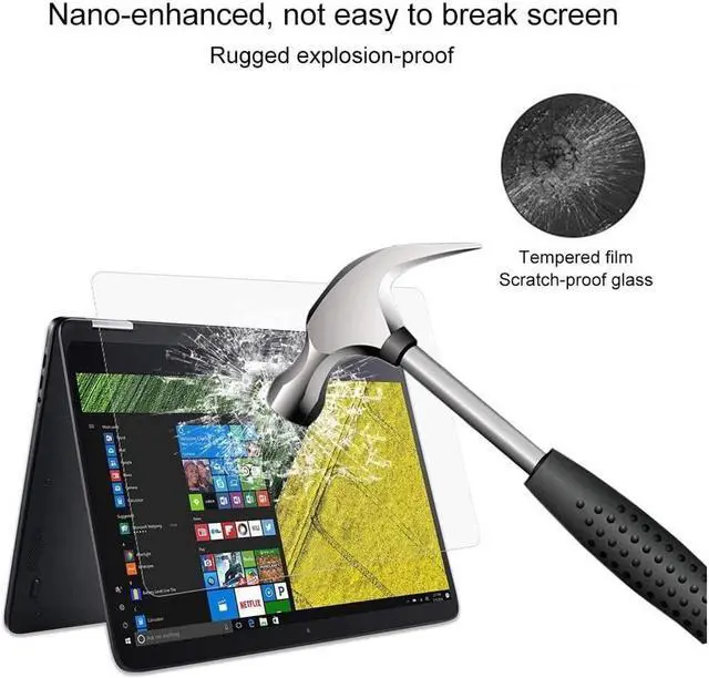 Alt view image 3 of 6 - SA DUANDET Laptop Screen HD Tempered Glass Protective Film for Acer Spin 7 Laptop - SP714-51-M5CD 14 inch