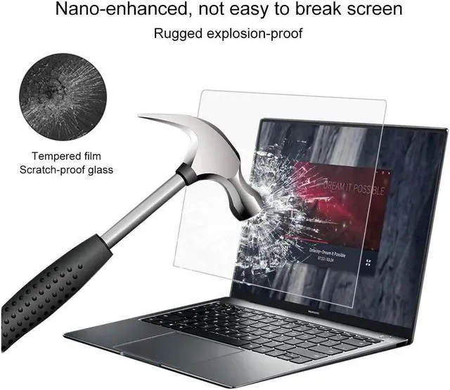 Alt view image 3 of 7 - SA Computer Accessory 0.4mm 9H Surface Hardness Full Screen Tempered Glass Film for Huawei MateBook X Pro 13.9 inch Laptop Accessory