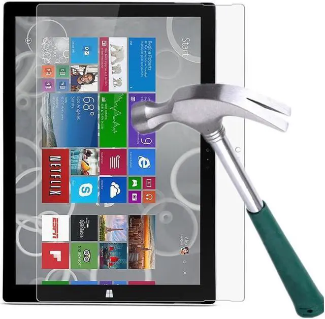 Main image of SA Surface Pro 3 Screen Protector,TANTEK [HD-Clear][Anti-Scratch][Anti-Glare][Anti-Fingerprint] Tempered Glass Screen Protector for Microsoft Surface Pro 3 12 inch (2014),-[1Pack]