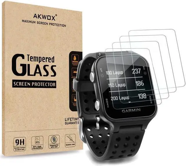 Main image of SA (Pack of 4) Tempered Glass Screen Protector for Garmin Approach S20, Akwox [0.3mm 2.5D High Definition 9H] Premium Clear Screen Protective Film for Garmin Approach S20