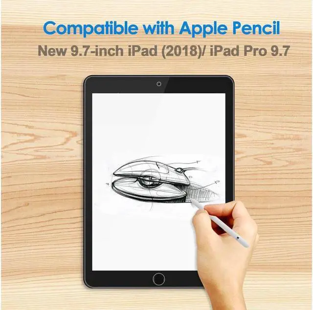 Alt view image 3 of 7 - SA JETech Screen Protector for Apple iPad (9.7-inch, 2018/2017 Model), iPad Air 1, iPad Air 2, iPad Pro 9.7-Inch, Tempered Glass Film