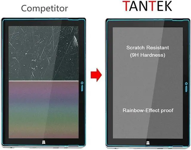 Alt view image 3 of 7 - SA Surface Pro 3 Screen Protector,TANTEK [HD-Clear][Anti-Scratch][Anti-Glare][Anti-Fingerprint] Tempered Glass Screen Protector for Microsoft Surface Pro 3 12 inch (2014),-[1Pack]