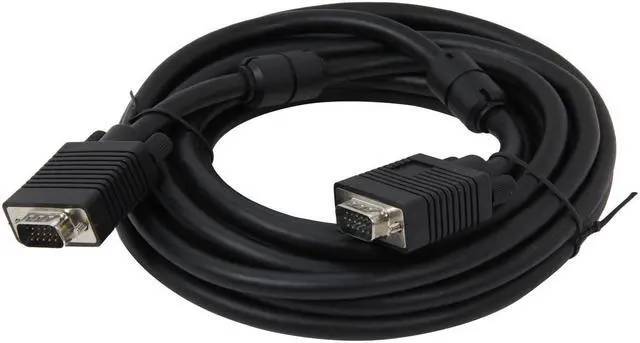 Alt view image 2 of 3 - SA VGA-15 15 ft. VGA Male to VGA Male Cable with Ferrites