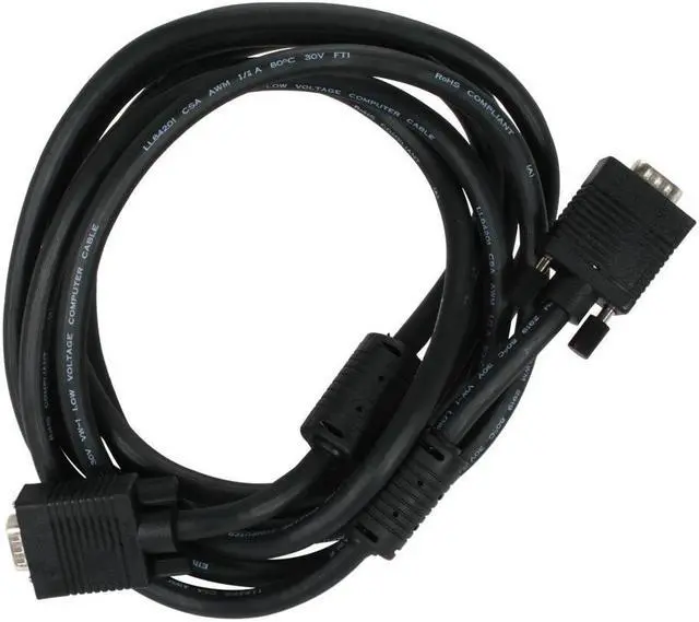 Alt view image 3 of 3 - SA VGA-10 10 ft. VGA Male to VGA Male Cable with Ferrites