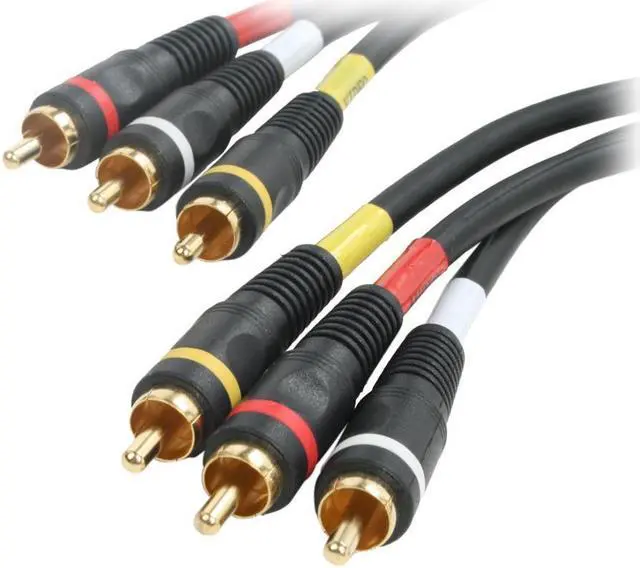 Alt view image 2 of 4 - SA Model PV2A-12 12 ft. PREMIUM YRW video/audio AV Cable - GOLD Plated,Black Jacket