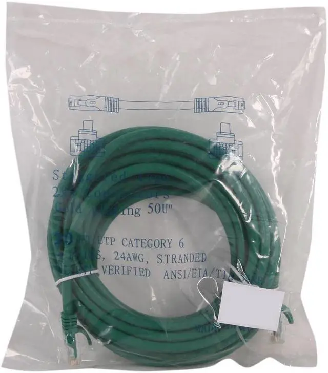 Alt view image 3 of 3 - SA C6EB-20G 20 ft. Cat 6 Green Enhanced 550MHz Patch Cables