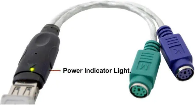 Alt view image 2 of 3 - SA BT-2000 USB (Male) to PS2 (Female) Adapter