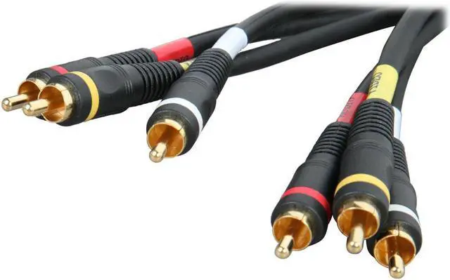 Main image of SA Model PV2A-12 12 ft. PREMIUM YRW video/audio AV Cable - GOLD Plated,Black Jacket
