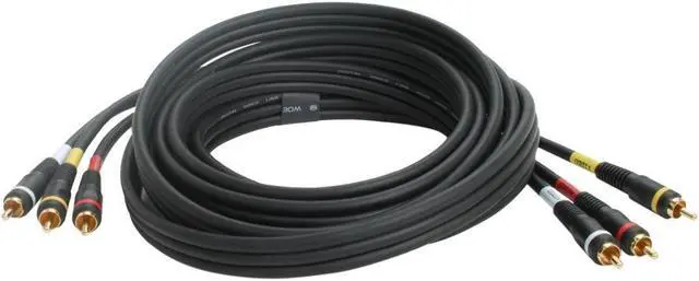 Alt view image 4 of 4 - SA Model PV2A-12 12 ft. PREMIUM YRW video/audio AV Cable - GOLD Plated,Black Jacket