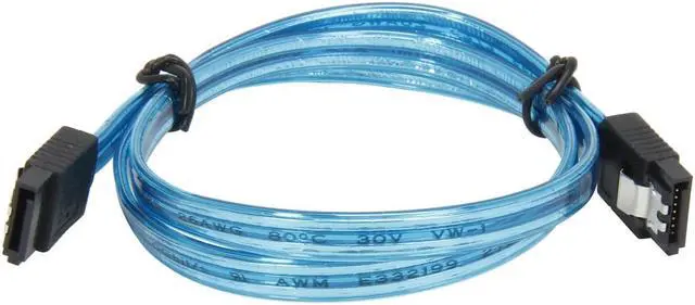 Alt view image 2 of 3 - SA SATA-324UVB 2 ft. Serial ATA III SATA III 6Gbps Cable w/Locking Latch