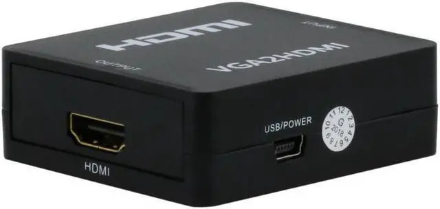 Alt view image 5 of 6 - SA HM106N VGA to HDMI, GANA 1080P Full HD Mini VGA to HDMI Audio Video Converter Adapter Box With USB Cable and 3.5mm Audio Port Cable Support HDTV for PC Laptop Display Computer Mac Projector