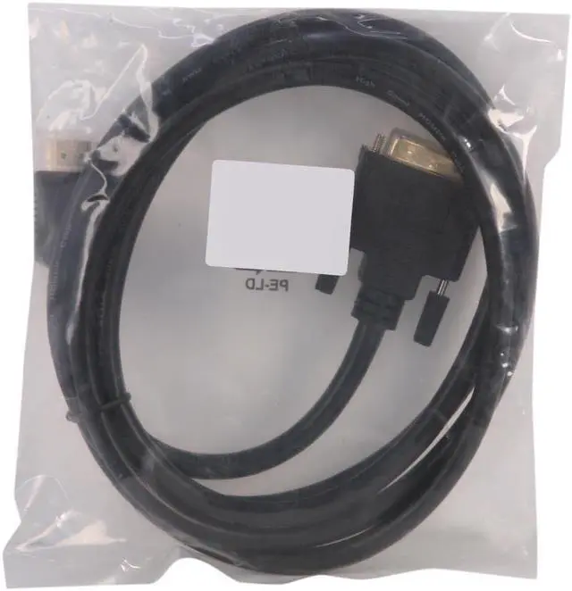 Alt view image 3 of 3 - SA HMD-6 6 ft. Black HDMI High Speed Male to DVI-D Male Single Link Cable Male to Male