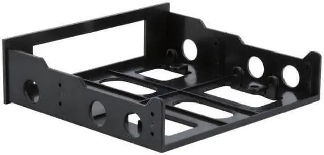 Alt view image 3 of 7 - Bracket-525 3.5" Drive/Device Transfer Bracket For 5.25" Drive Bay (Black)