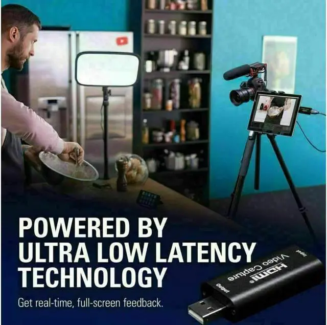 Alt view image 7 of 7 - Audio Video Capture Card HDMI to USB 2.0 1080P Record Directly to Computer for Gaming, Streaming, Teaching, Video Conference or Live Broadcasting