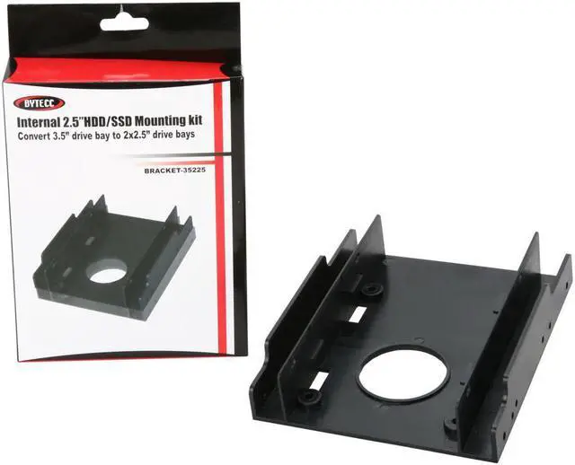 Alt view image 5 of 5 - Bracket-35225 2.5" HDD/SSD Mounting Kit For 3.5" Drive Bay or Enclosure (2 brackets per package)