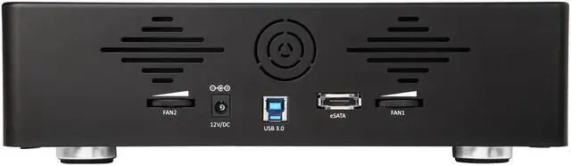 Alt view image 6 of 7 - SA T-400 Black USB 3.0 & eSATA to 4 Bay SATA Docking with Stand Alone 1:3 2.5" 3.5" HDD/SSD Duplicator