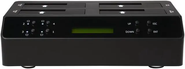 Alt view image 2 of 7 - SA T-400 Black USB 3.0 & eSATA to 4 Bay SATA Docking with Stand Alone 1:3 2.5" 3.5" HDD/SSD Duplicator