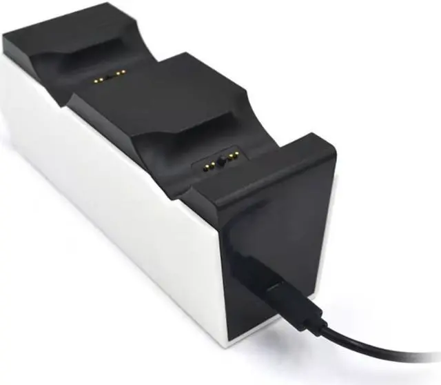 Alt view image 4 of 5 - SA Playstation 5  Gamepad Dual Charger,Game Controller Contact charging base PS5 Handle Charging Base with LED Light,PS5 Wireless Controller Charger,Controller Charging Dock Stand for PS5