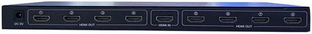 Alt view image 2 of 5 - SA HDMI Splitter - 8-Port - 3D 1080P - HDMI Splitter 1 In 8 Out - 8 Way HDMI Splitter - HDMI Port Splitter -For PS 3/4, Xbox, HDTVs, projectors, PC monitors,Blu-ray DVD player