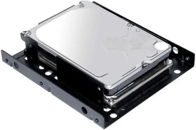 Alt view image 3 of 5 - SA Dual SSD Mounting Bracket Kit 2.5" to 3.5" Drive Bay, HDD SSD Bracket Converts 2.5" Hard Drive to 3.5" Desktop Hard Drive Bay Mounting Bracket Adapter