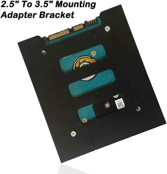 Alt view image 2 of 5 - SA 4 Pack SSD Mounting Bracket Kit 2.5" to 3.5" Drive Bay, Metal Mounting Bracket Adapter Hard Drive Holder with 10 Assorted Colors Reusable Cord Organizer