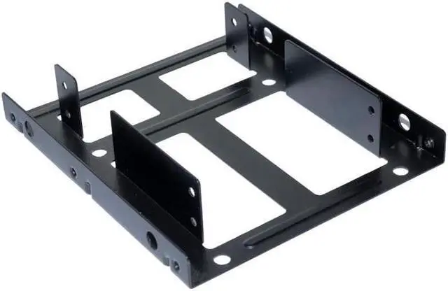 Alt view image 4 of 5 - SA Dual SSD Mounting Bracket Kit 2.5" to 3.5" Drive Bay, HDD SSD Bracket Converts 2.5" Hard Drive to 3.5" Desktop Hard Drive Bay Mounting Bracket Adapter