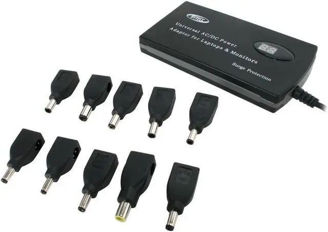Main image of SA SLIM-90LCD Auto Voltage Detection 90W Universal Laptop AC Power Adaptor w/ USB 5V Charge port