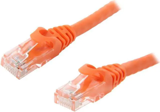 Main image of SA C6EB-1O 1 ft. Cat 6 Orange Enhanced 550MHz Patch Cables 1foot long (2 cables)