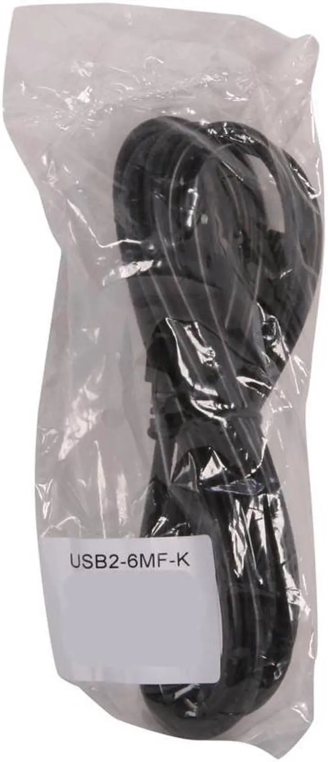 Alt view image 3 of 3 - SA USB2-6MF-K Black Type A Male to Type A Female USB 2.0 Extension Cable