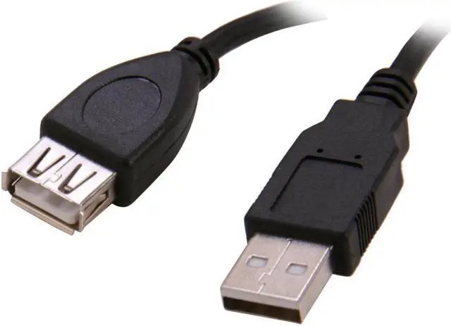Main image of SA USB2-6MF-K Black Type A Male to Type A Female USB 2.0 Extension Cable