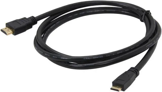 Alt view image 2 of 3 - SA HM-MINI6 6 ft. Black HDMI Male to HDMI mini Male HDMI Male to HDMI mini Male High Speed Cable Male to Male