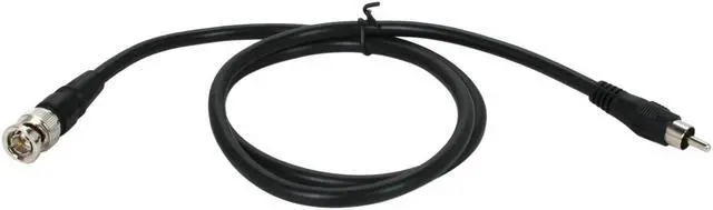 Alt view image 2 of 2 - SA BNC/RCA-3K 3 ft. BNC to RCA Cable, 75 ohm, Male to Male, Black Male to Male
