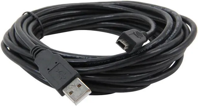 Alt view image 2 of 3 - SA USB2-15MIN Black USB 2.0 Type A Male to Mini B Male Cable